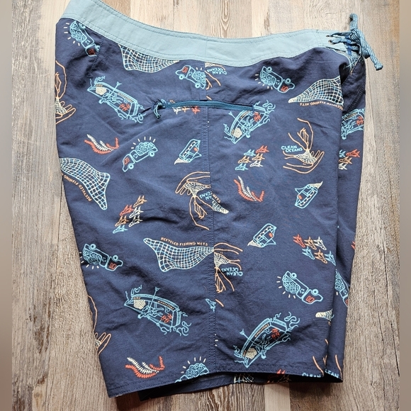 Patagonia Wavefarer Board Shorts Waist 36 Blue - Picture 6 of 9